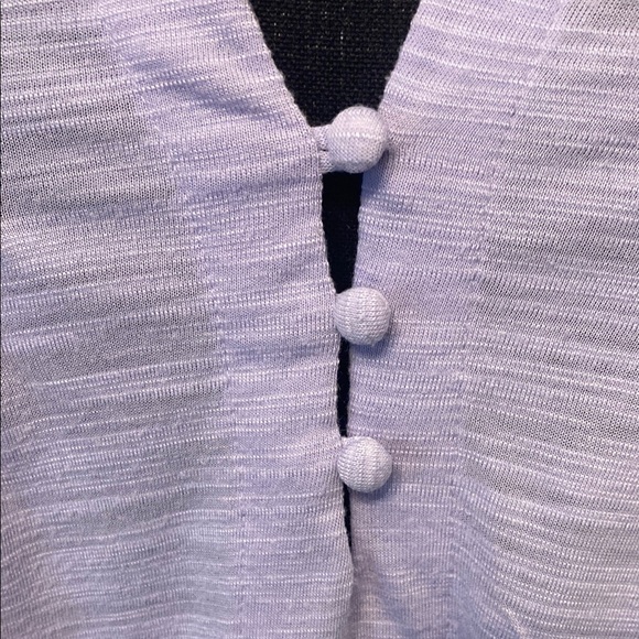 Banana Republic Purple Tunic with Mandarin Collar and Pleated Details - Picture 7 of 10